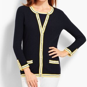 Talbots Navy Button Knit Cardigan
